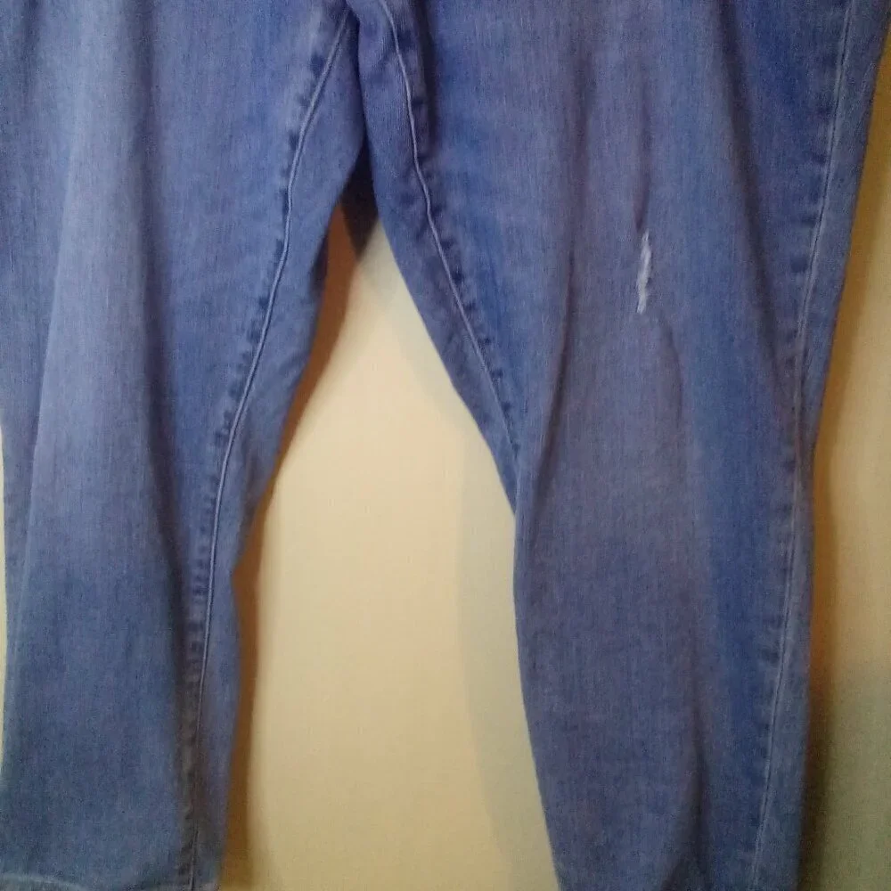 Gap Jeans Women 34 Best Girlfriend Distressed Ankle Cropped Blue